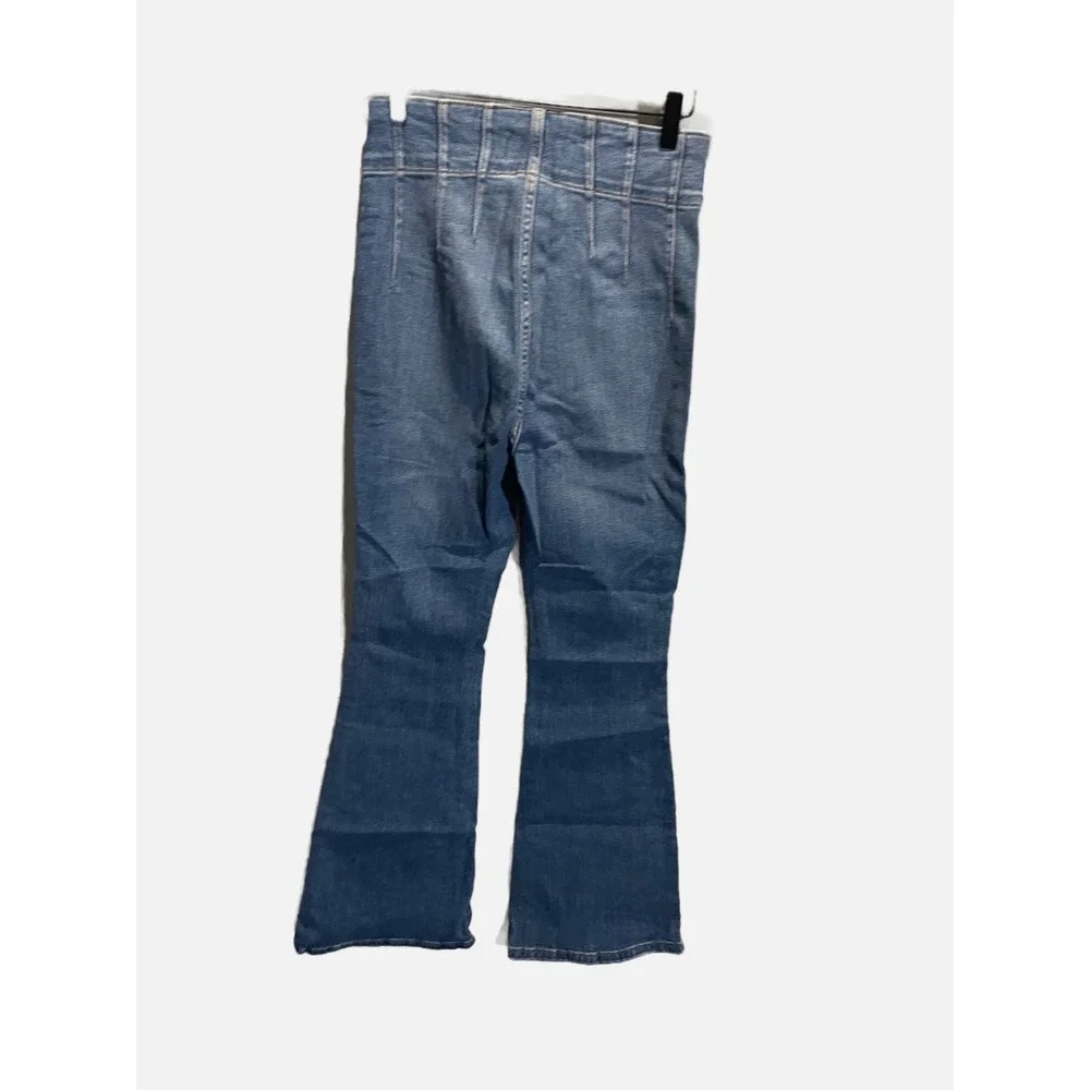 We The Free Flare Jeans Womens 28 Blue High‎ Rise Seamed Denim Boho Retro
